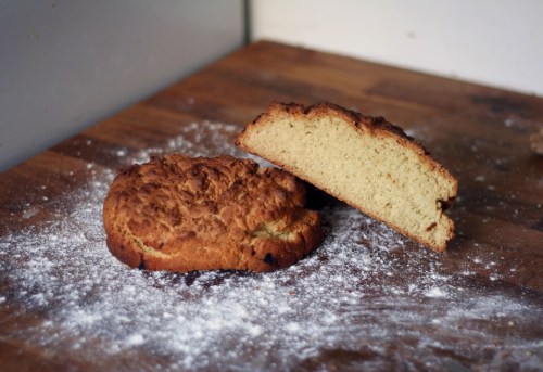 Loaf made without the 30 minute lactic ferment