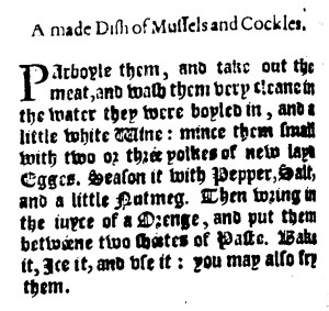 A Made dish of Cocokles and Mussels