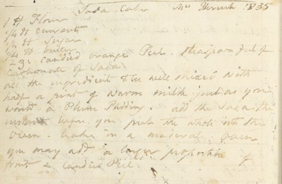 Soda Cake (1835) MS4645, Wellcome Library