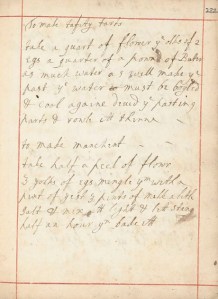 Two incomplete recipes from the pen of Jane Newton